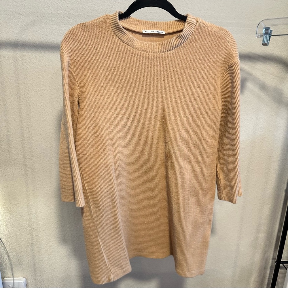 Reformation Jeans Tan Dress